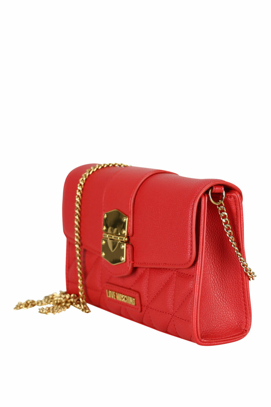 Red "flap" shoulder bag with gold metal heart logo - 8050537398776 1 scaled
