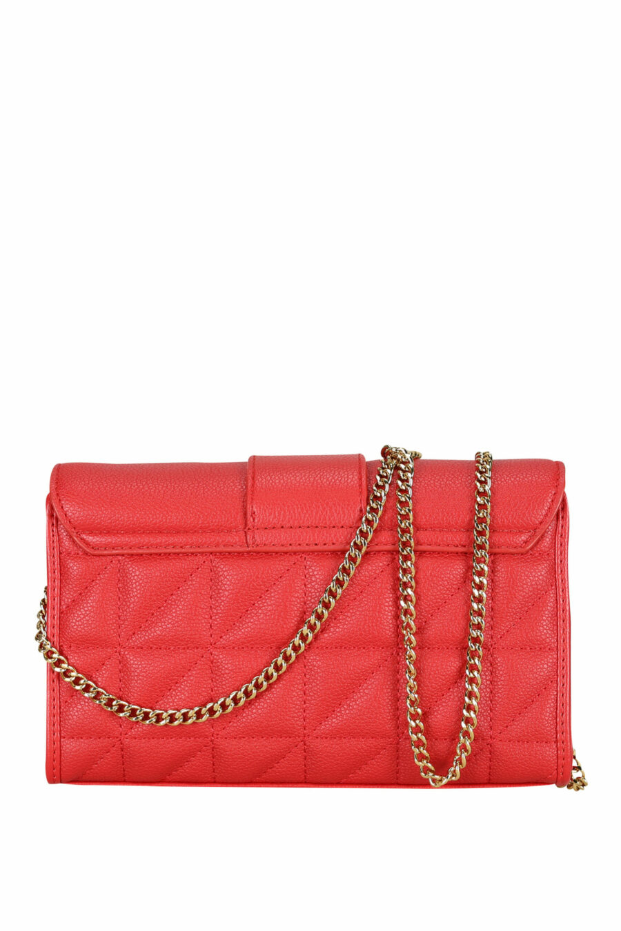 Red "flap" shoulder bag with gold metal heart logo - 8050537398776 2 scaled