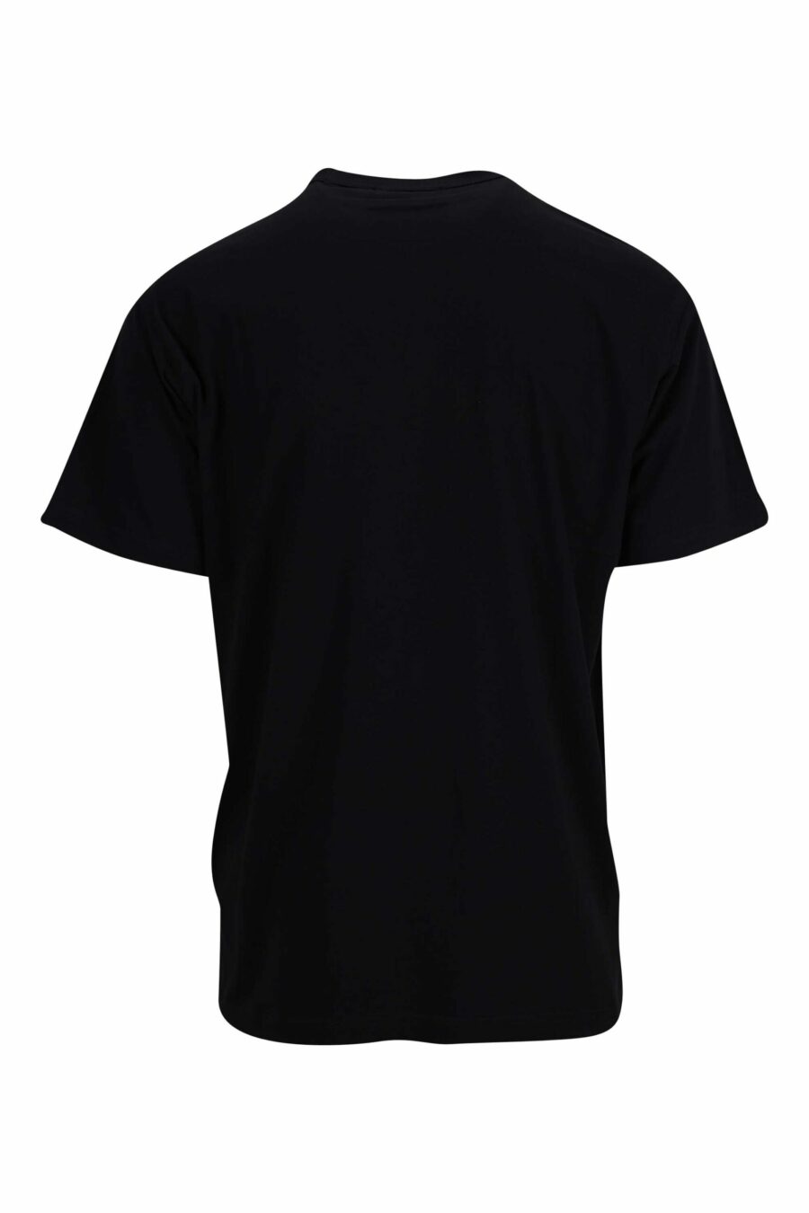 T-shirt preta com mini-logotipo circular azul metalizado - 8052019402216 1 à escala