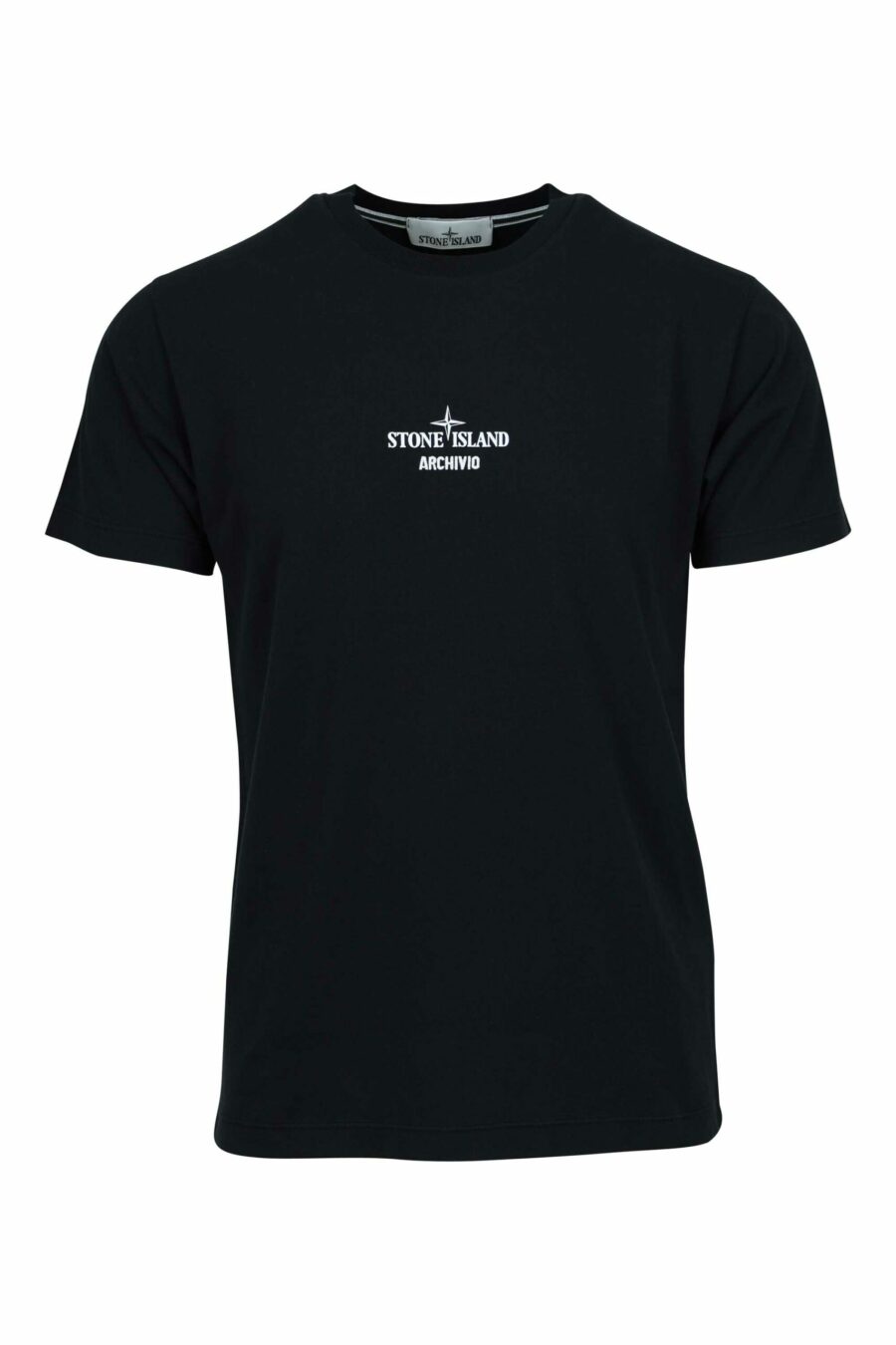 Schwarzes T-Shirt mit zentriertem "archivio"-Mini-Logo - 8052572924798 skaliert