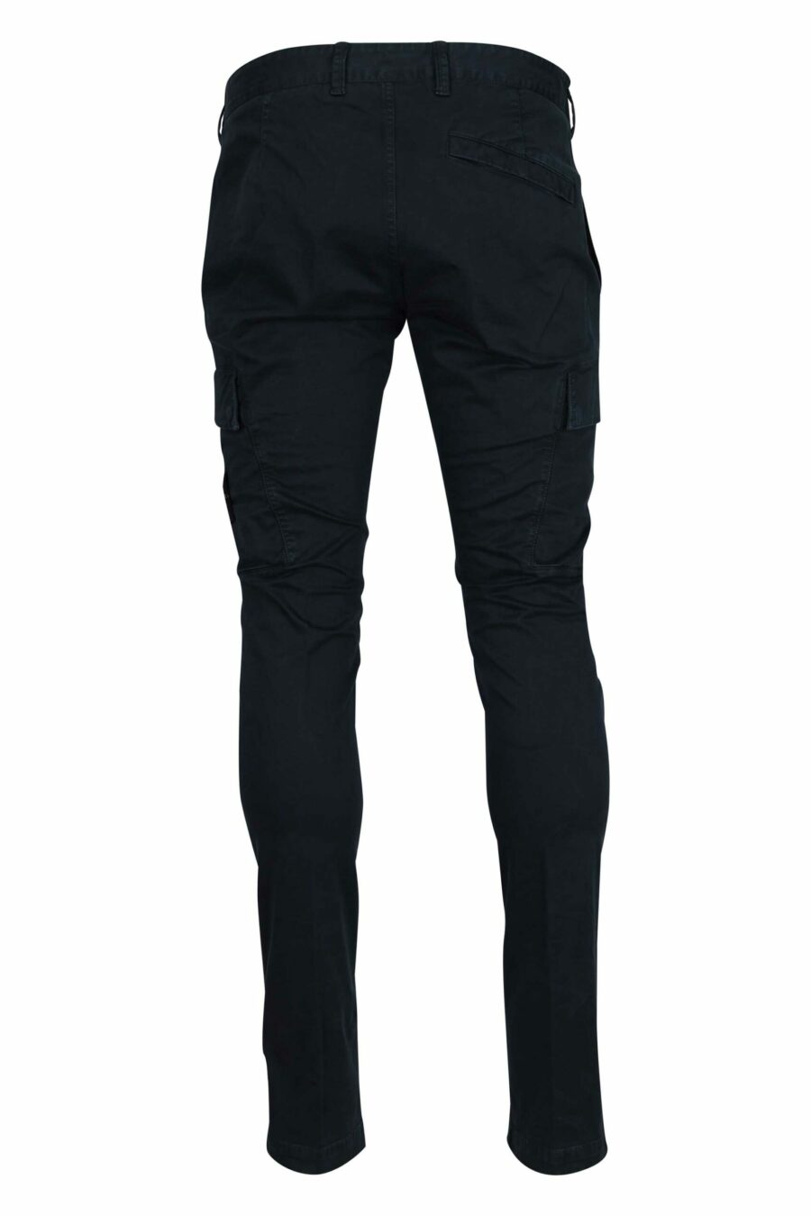 Dark blue skinny cargo cargo trousers with logo compass patch - 8052572938856 1 scaled