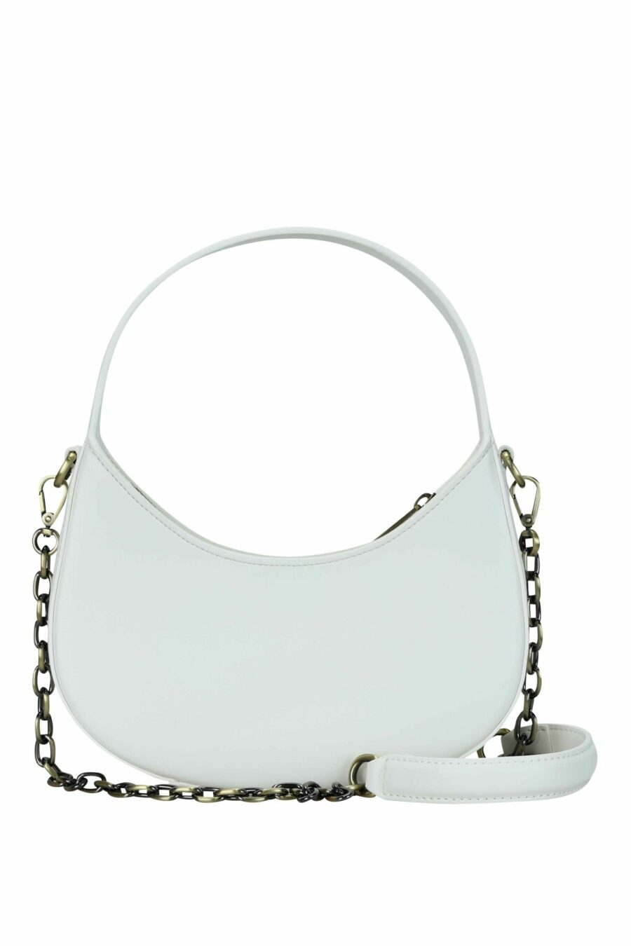 White shoulder bag with golden circular "c" logo - 8052672643797 2 scaled