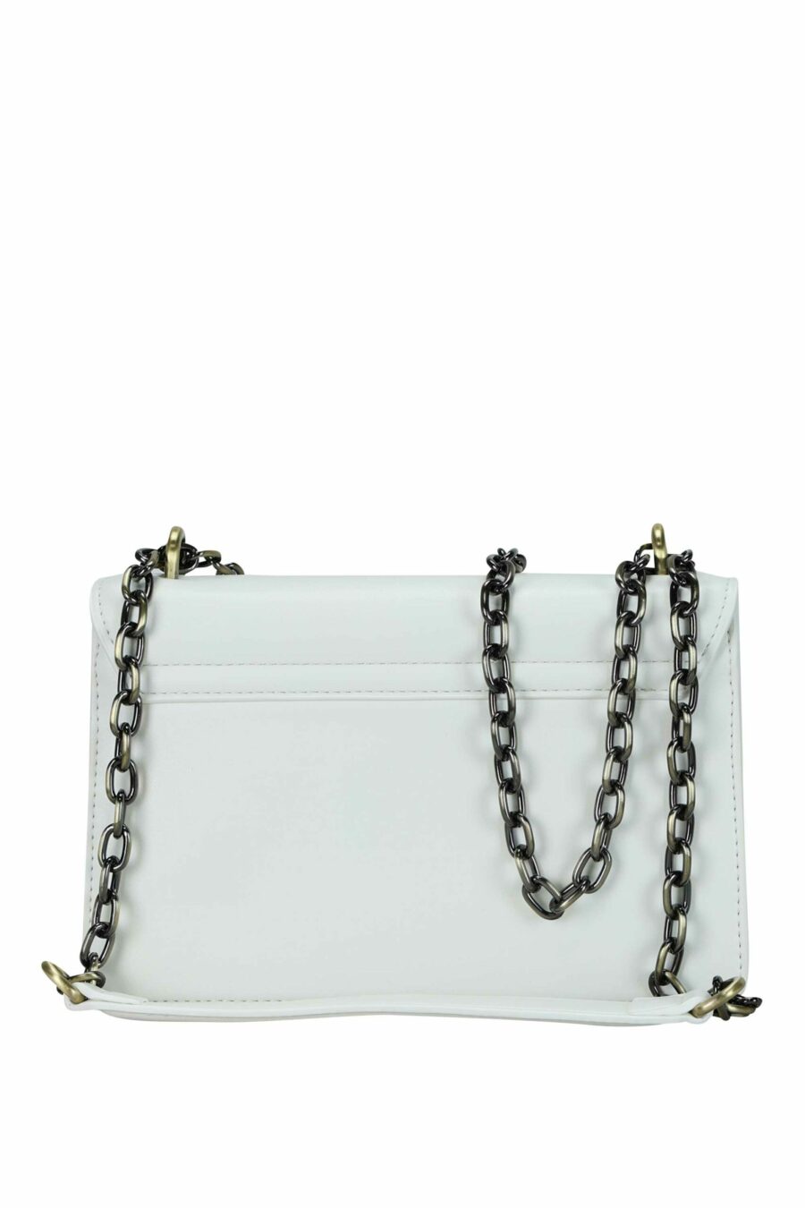 White square shoulder bag with chain and golden circular "c" logo - 8052672735584 2 scaled