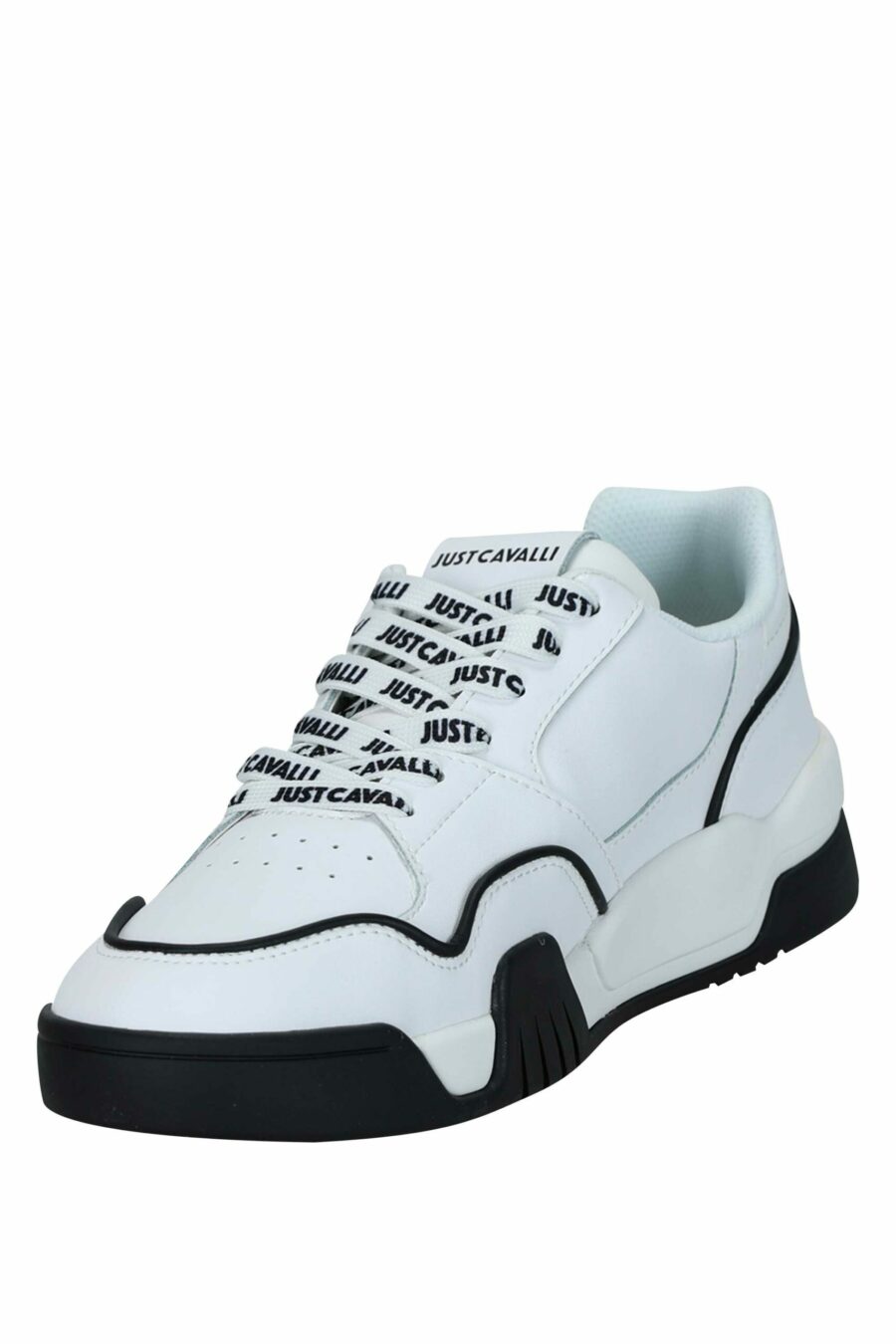Zapatillas blancas con detalles negros y logo monocromático - 8052672737144 3 scaled
