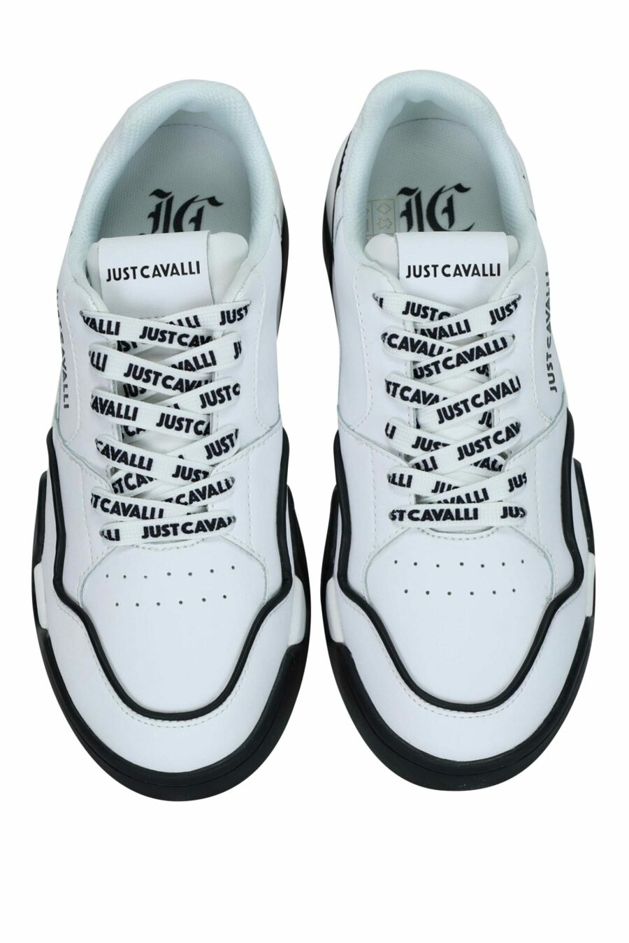 Zapatillas blancas con detalles negros y logo monocromático - 8052672737144 4 scaled