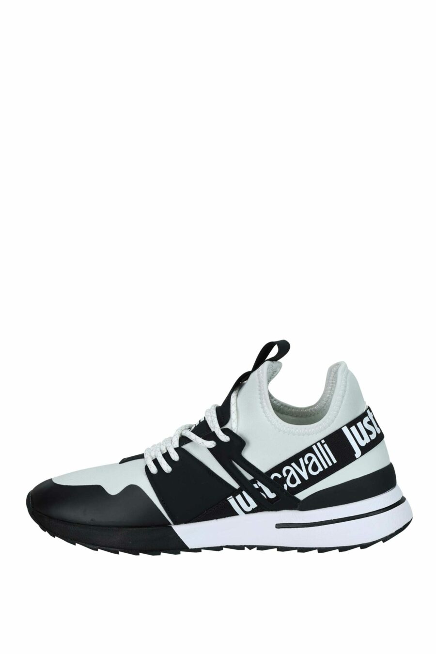 Zapatillas bicolor blancas y negras con logo en cinta - 8052672738127 2 scaled