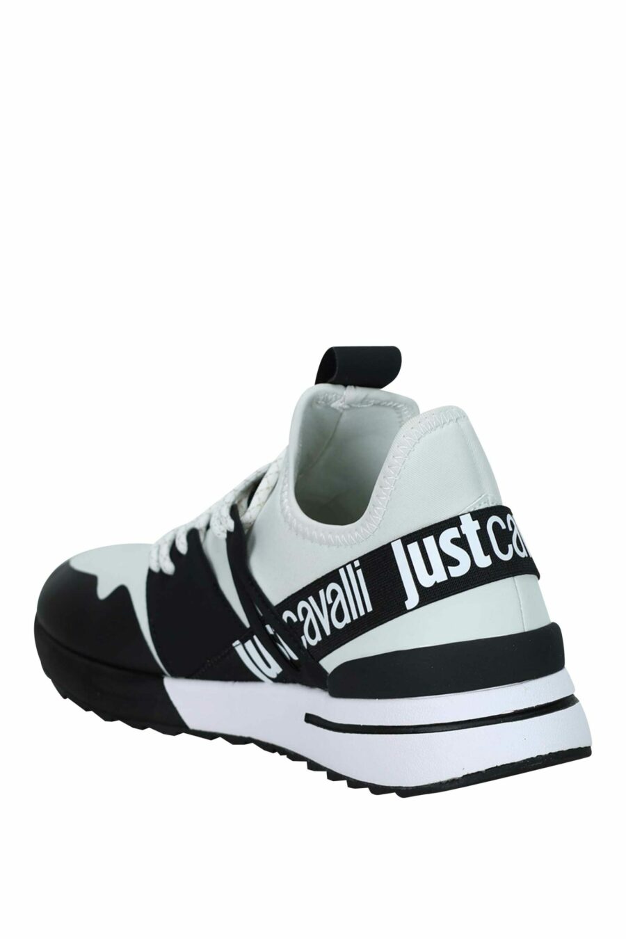 Zapatillas bicolor blancas y negras con logo en cinta - 8052672738127 3 scaled