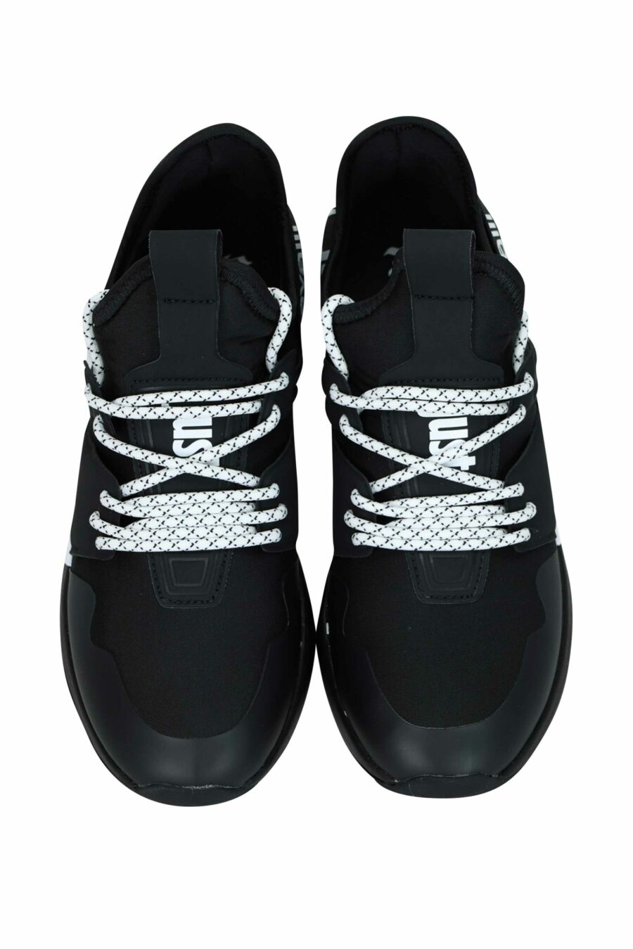Black trainers with ribbon logo - 8052672738264 4 scaled