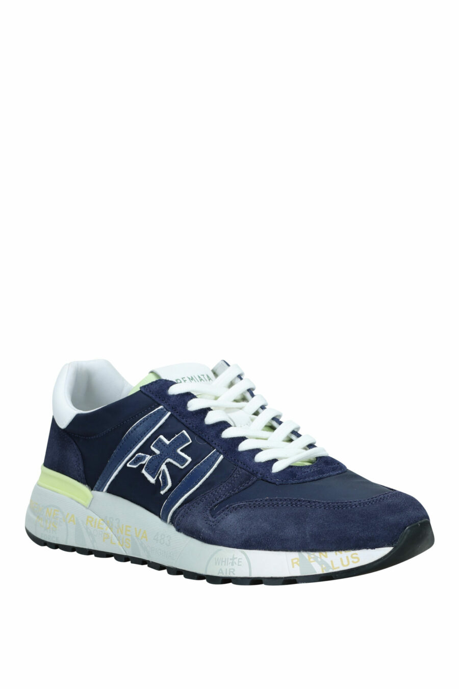 Blue trainers with lime green "Lander 6634" - 8053680268835 1 scaled