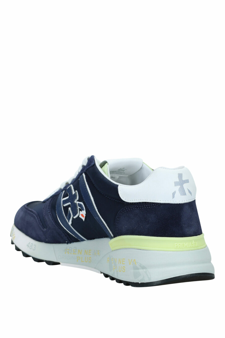 Blue trainers with lime green "Lander 6634" - 8053680268835 3 scaled