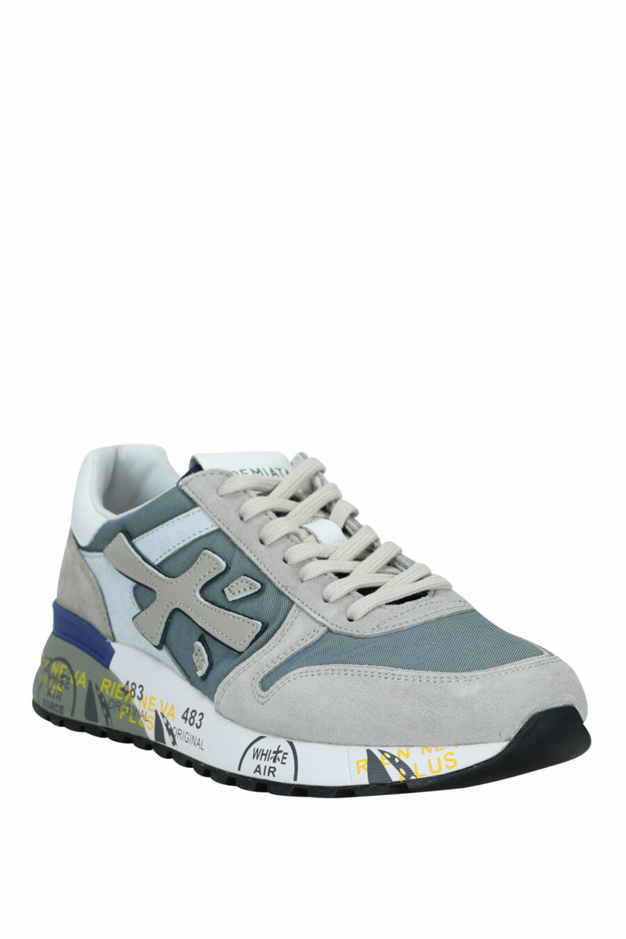 Grey mix trainers with blue detail "Mick 6611" - 8053680270999 1 scaled