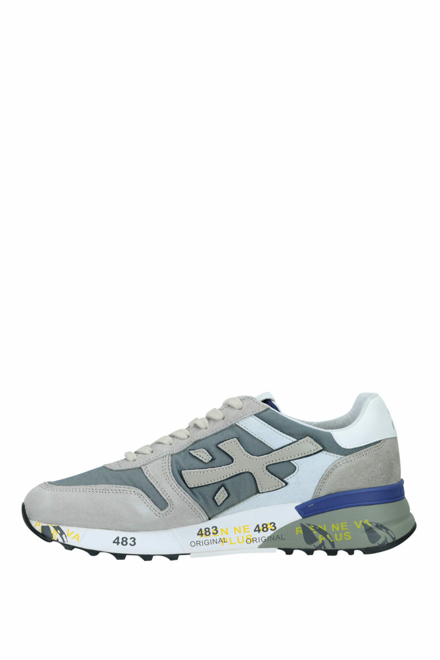 Grey mix trainers with blue detail "Mick 6611" - 8053680270999 2 scaled