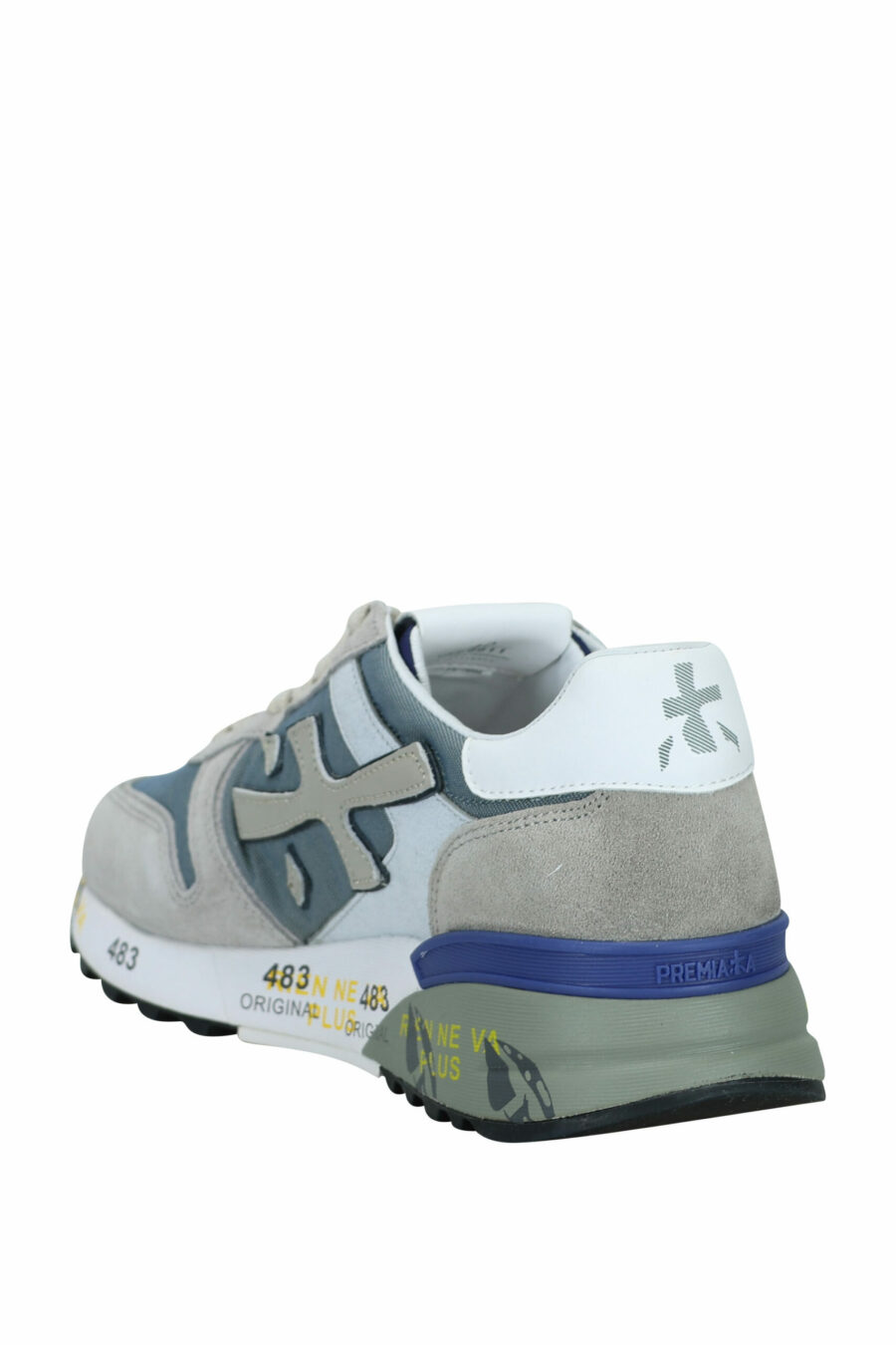 Grey mix trainers with blue detail "Mick 6611" - 8053680270999 3 scaled