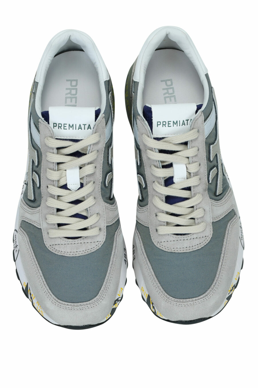 Grey mix trainers with blue detail "Mick 6611" - 8053680270999 4 scaled
