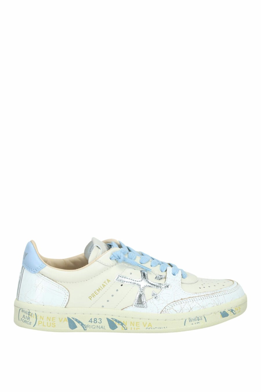 Trainers vanilla yellow with light blue "Bsktclad 6780" - 8053680313412 scaled
