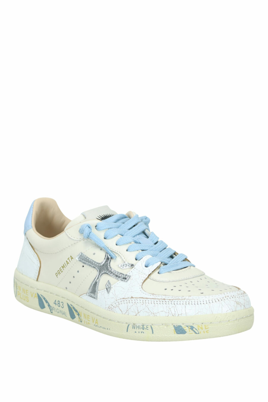 Trainers vanilla yellow with light blue "Bsktclad 6780" - 8053680313412 1 scaled