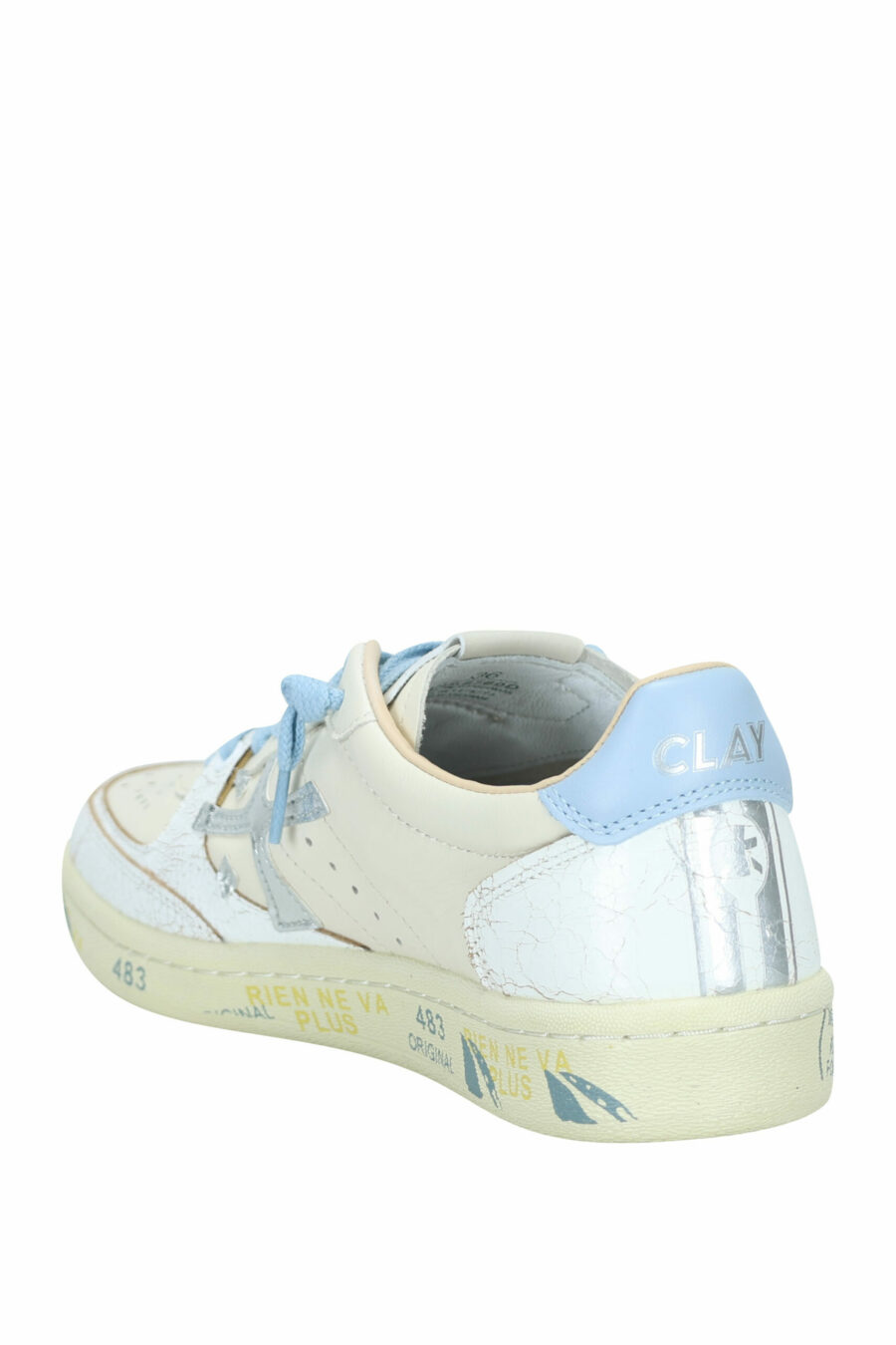Trainers vanilla yellow with light blue "Bsktclad 6780" - 8053680313412 3 scaled