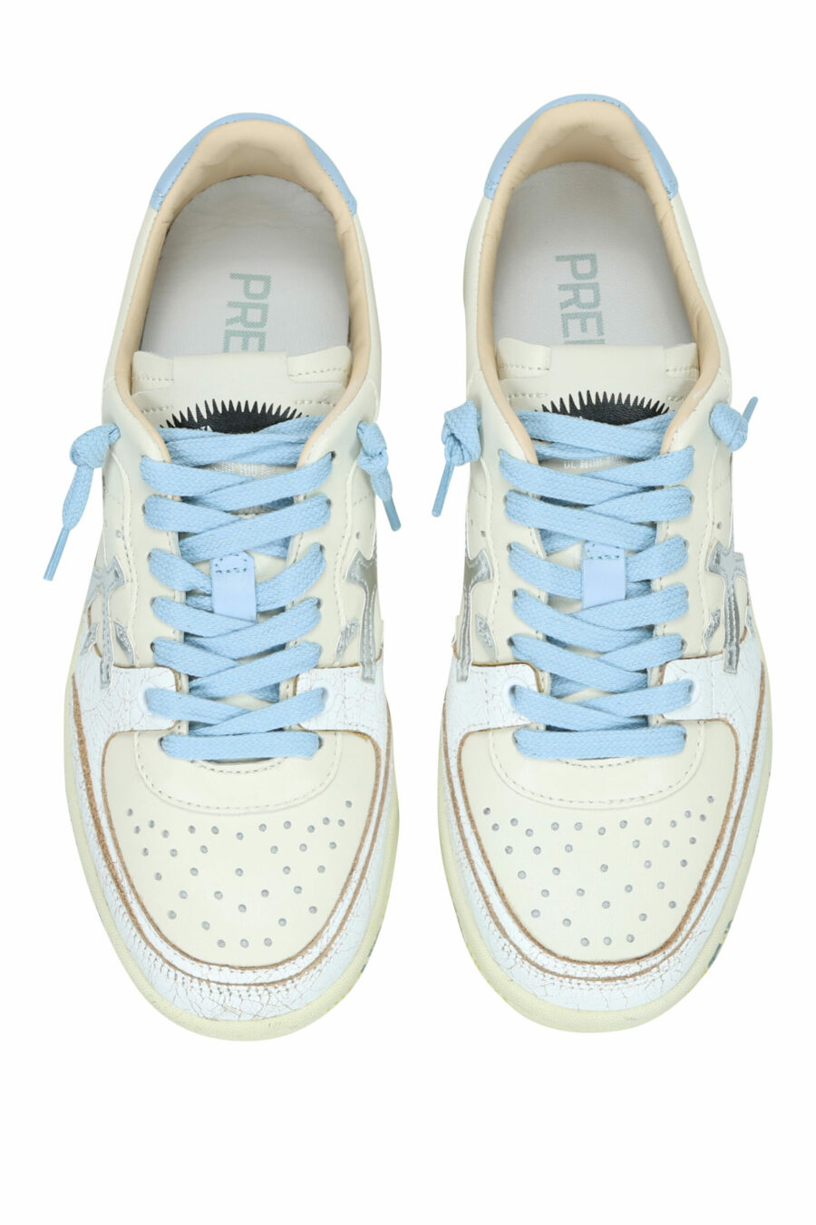 Trainers vanilla yellow with light blue "Bsktclad 6780" - 8053680313412 4 scaled