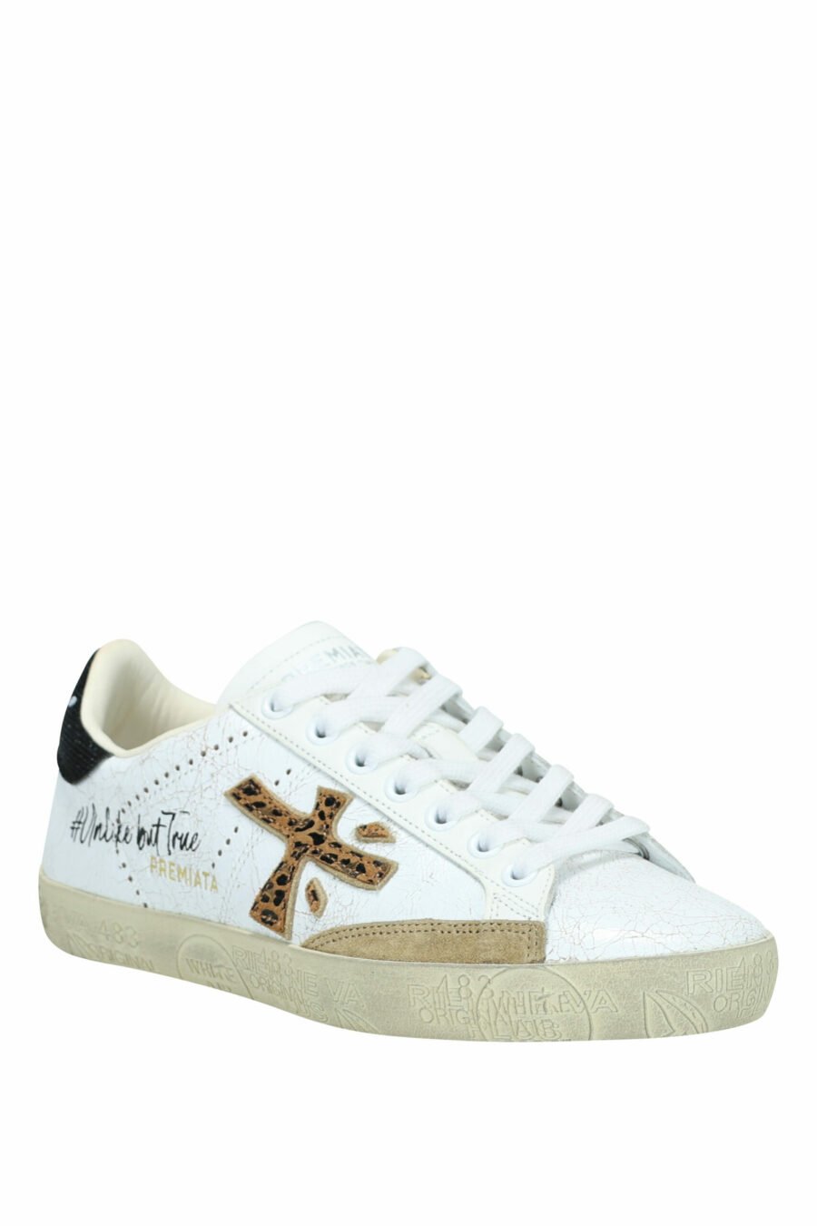 White trainers with leopard logo "Stevend 6660" - 8053680395715 1 scaled