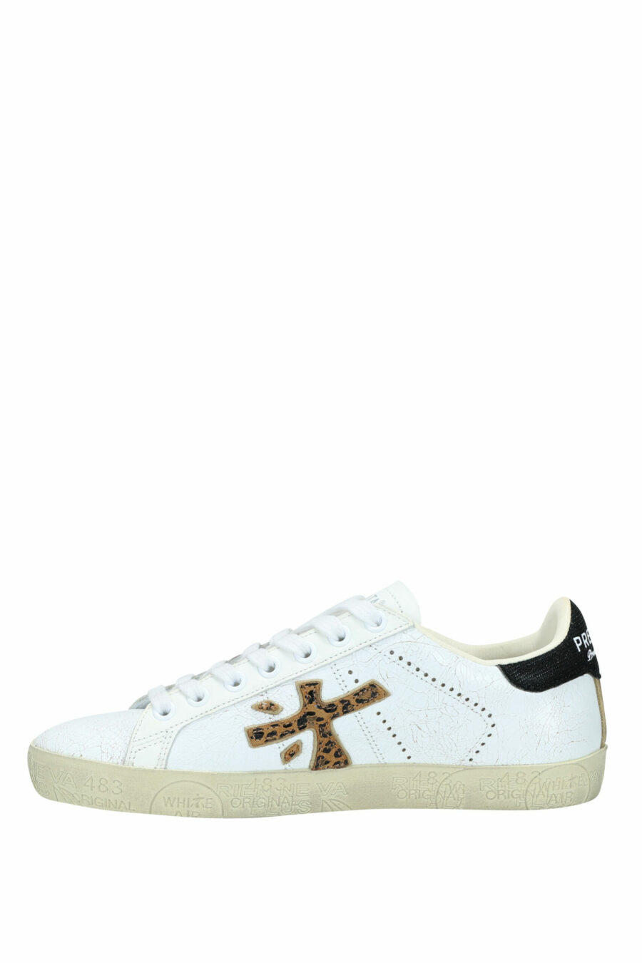 White trainers with leopard logo "Stevend 6660" - 8053680395715 2 scaled