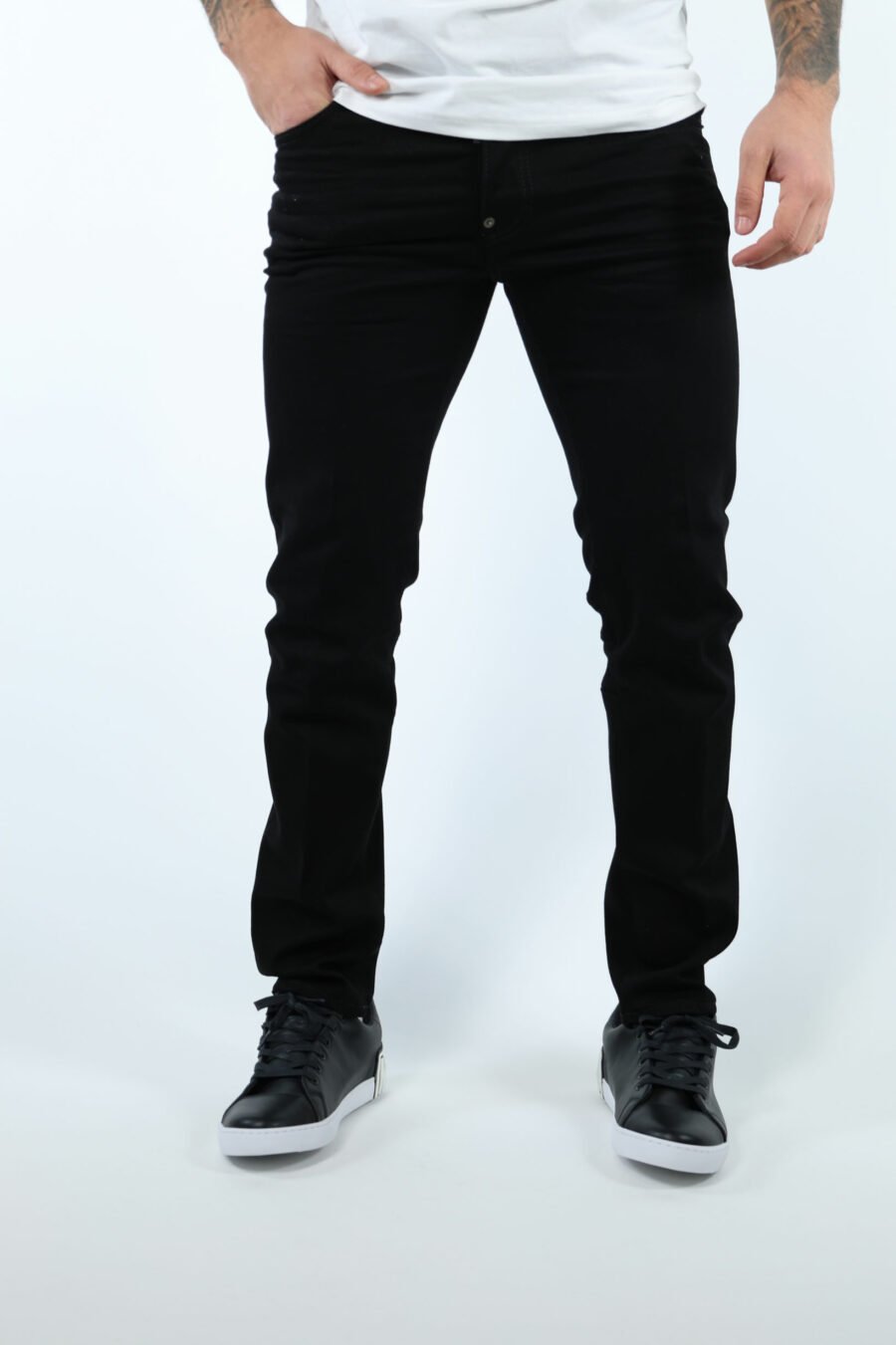 Black "skater jean" jeans with logo - 8054148284022
