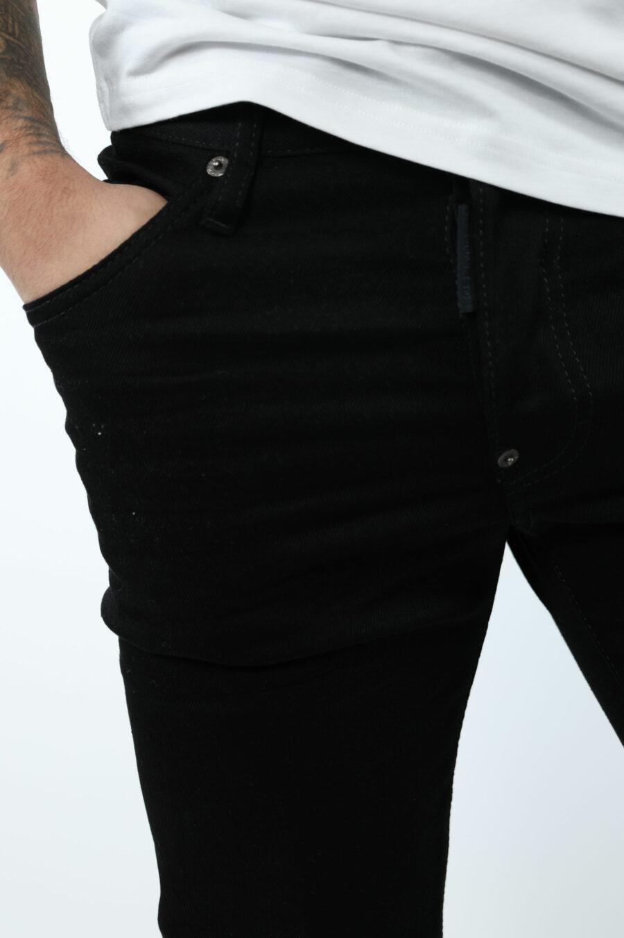 Black "skater jean" jeans with logo - 8054148284022 1