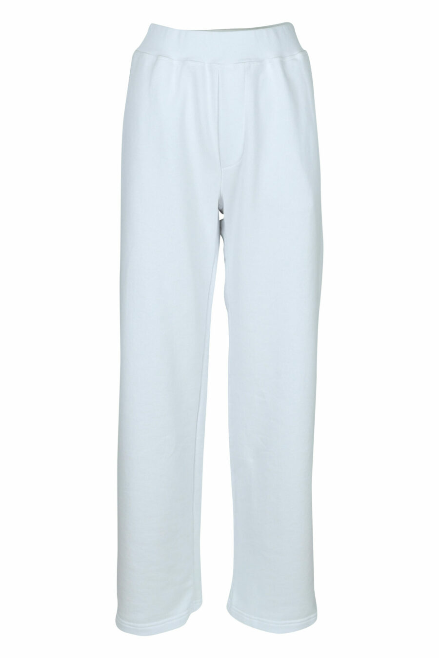Wide white trousers with logo - 8054148457884 scaled