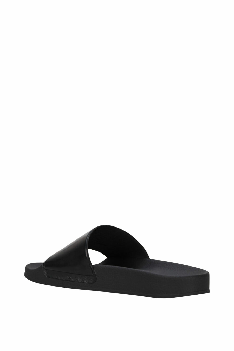 Black flip flops with logo "100% pure moschino" - 8054388527972 3 scaled