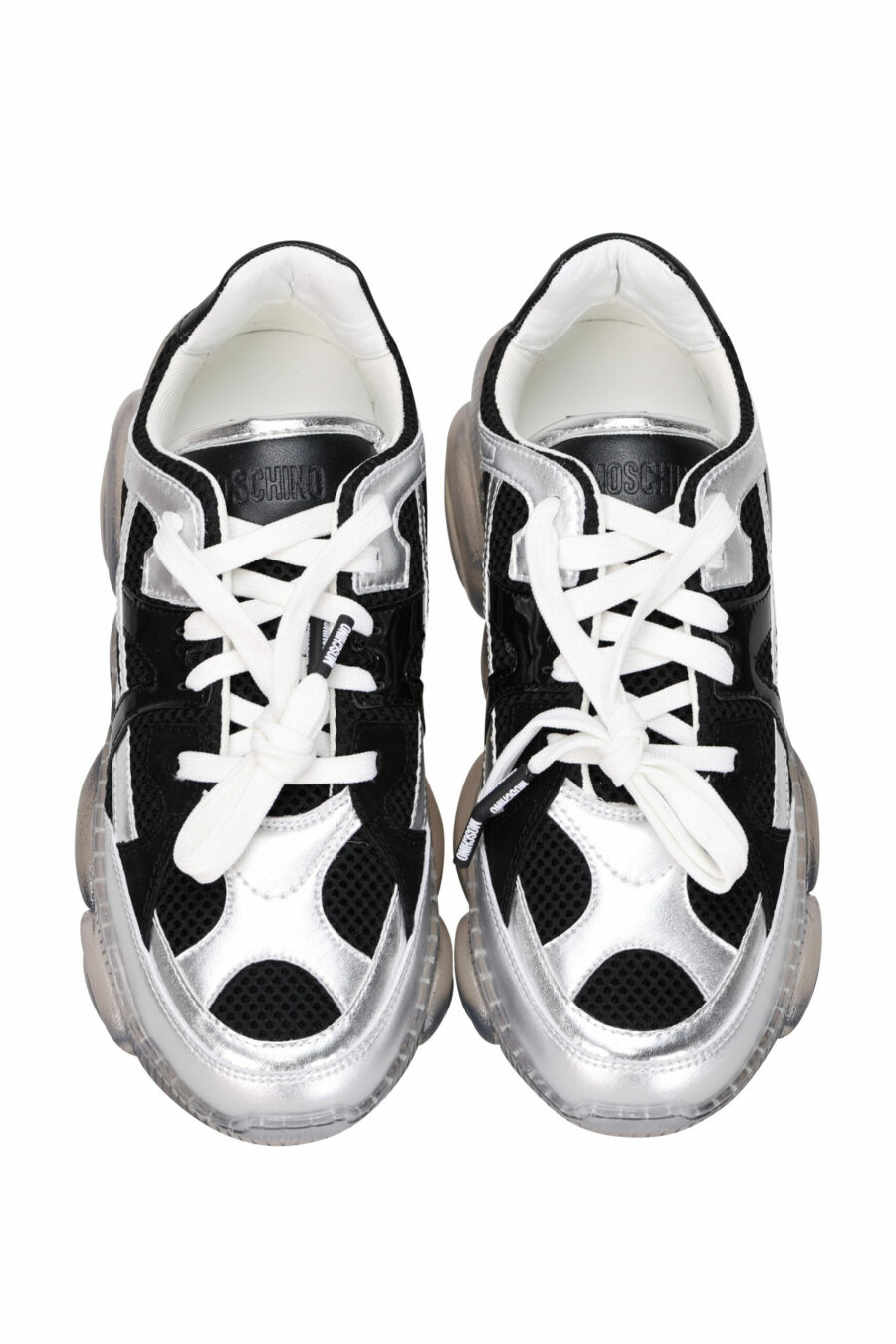 Zapatillas negras mix "orso35" con suela transparente y logo - 8054388533638 3 scaled