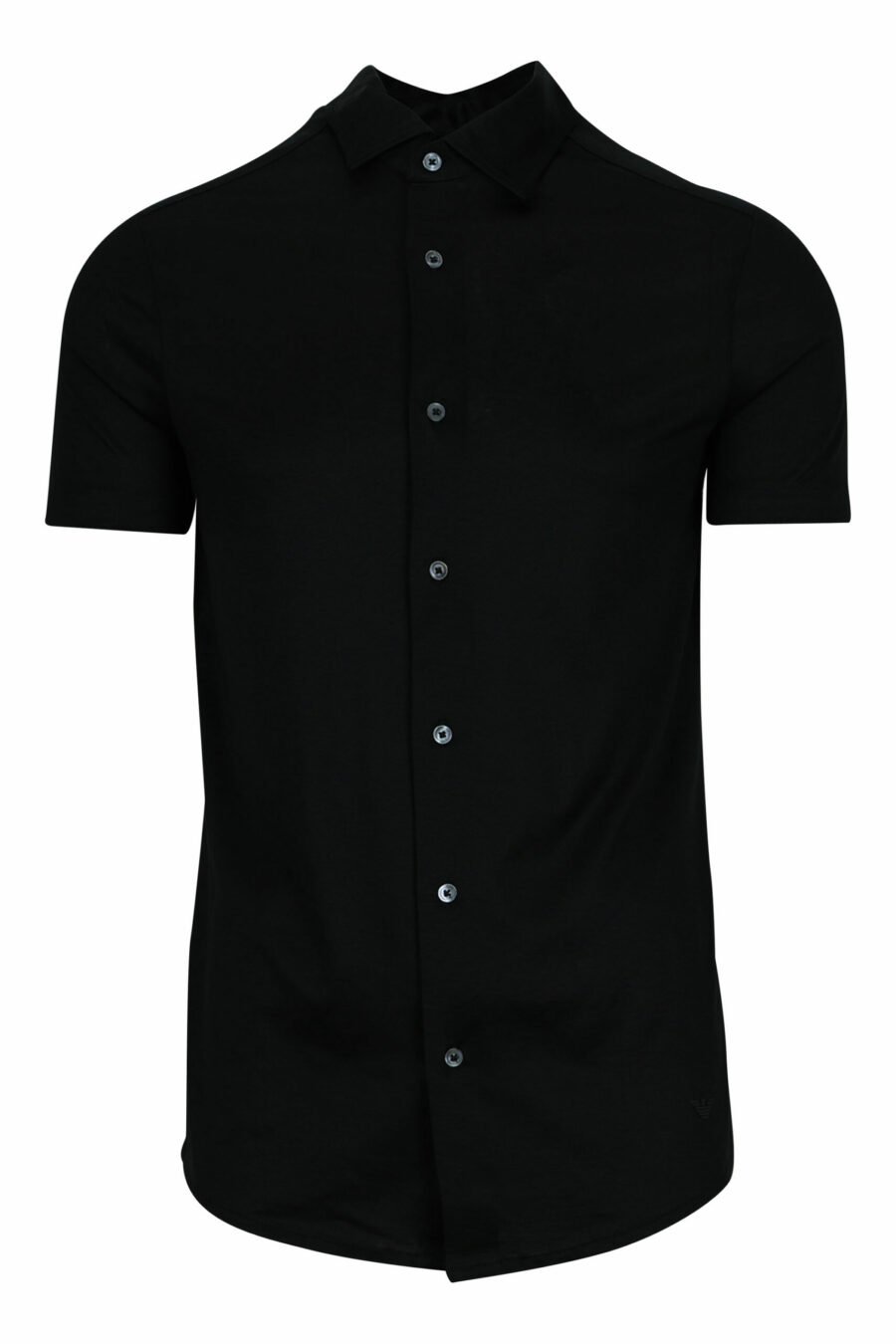Camisa negra manga corta con minilogo águila - 8056861420206 scaled