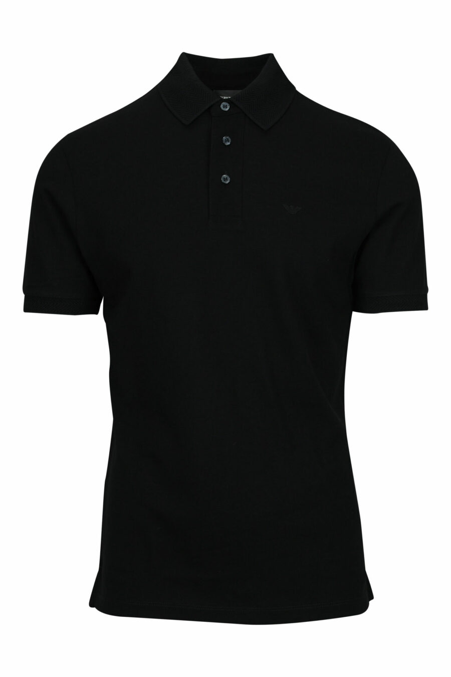 Black polo shirt with eagle mini logo - 8057970491989 scaled