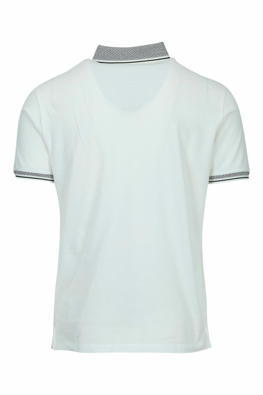 White polo shirt with classic grey collar - 8058947967995 1 scaled