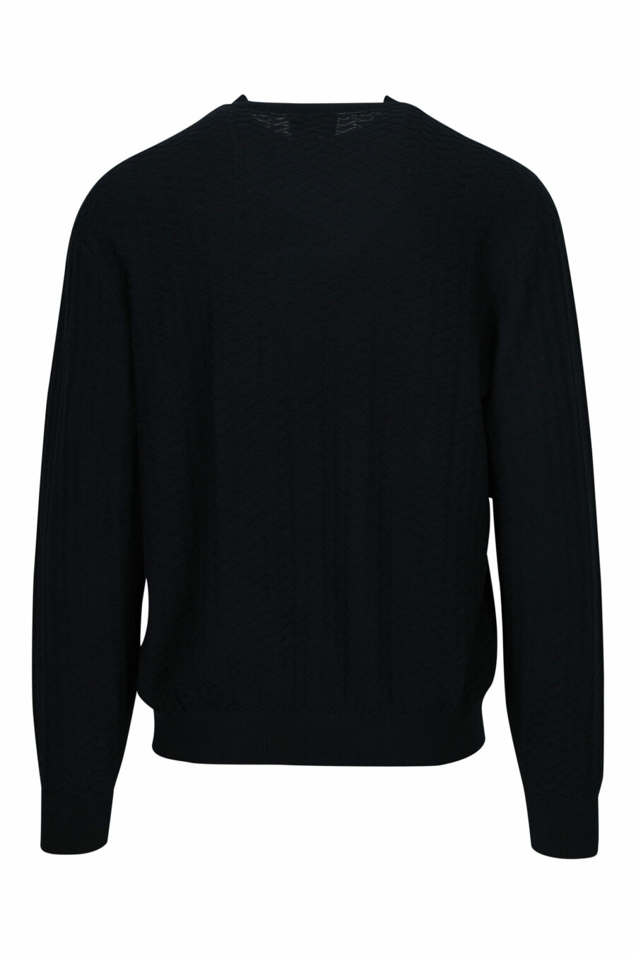 Black knitted jumper with eagle mini logo - 8058947973712 1 scaled