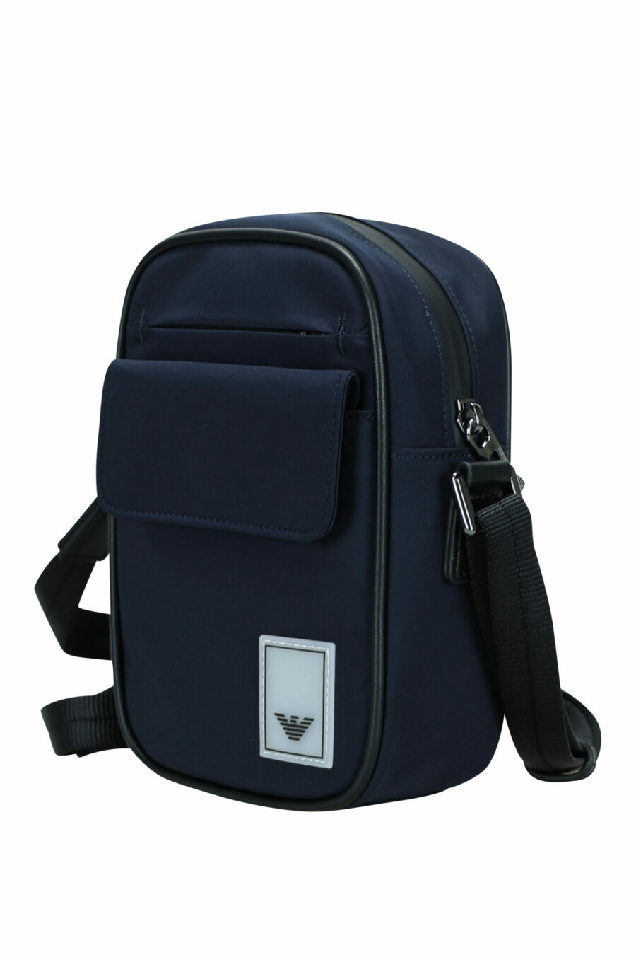 Dark blue shoulder bag with mini logo eagle tag - 8058997154802 1 scaled