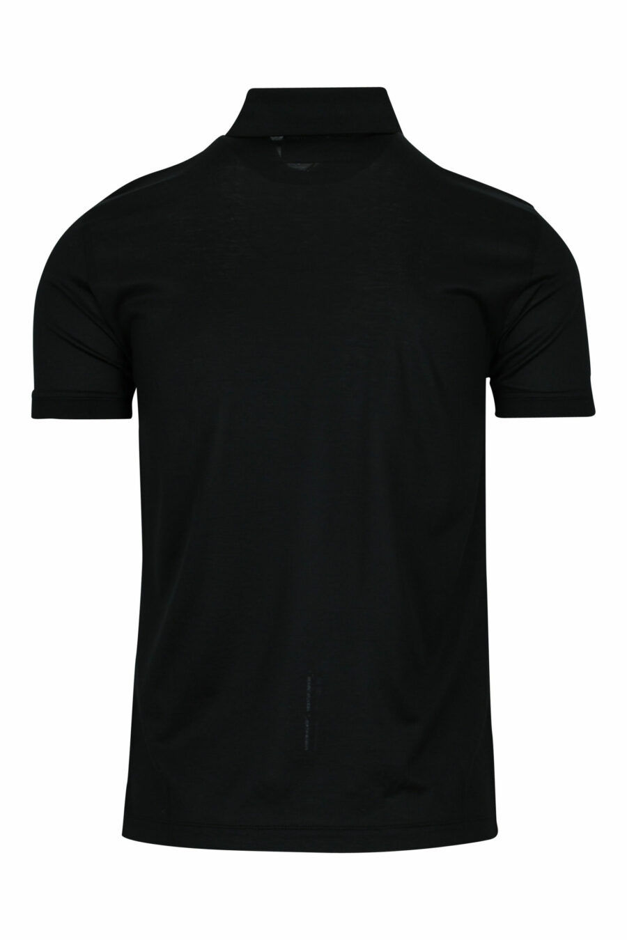 Schwarzes gestricktes Poloshirt mit Adler Mini-Logo - 8059516405610 1 skaliert