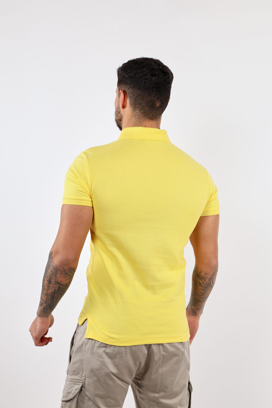 Yellow and blue T-shirt with mini-logo "polo" - BLS Fashion 195