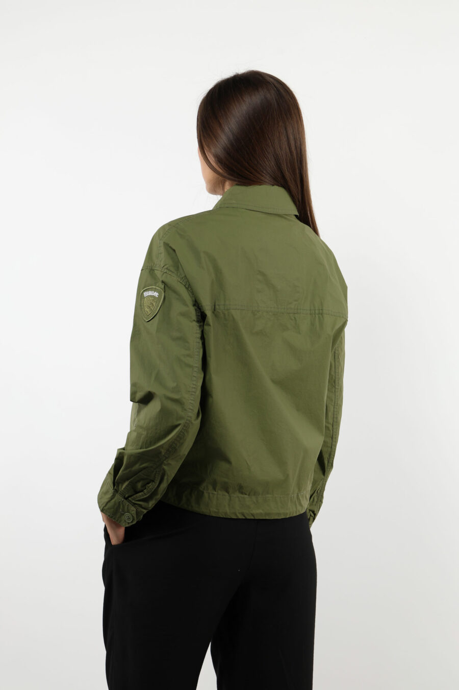 Veste vert militaire avec poches avant et logo latéral - 109689