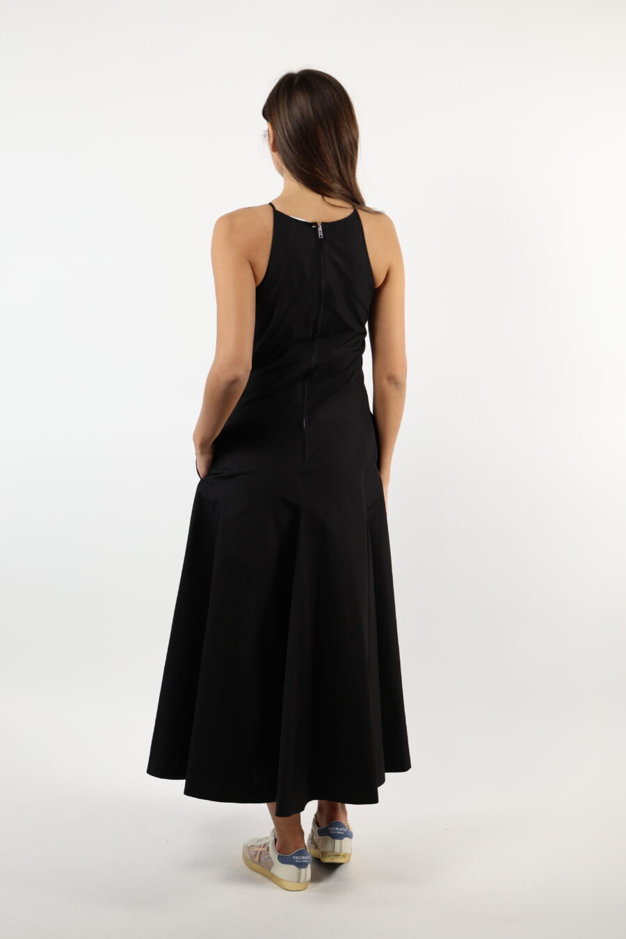 Vestido negro de algodón - 110654