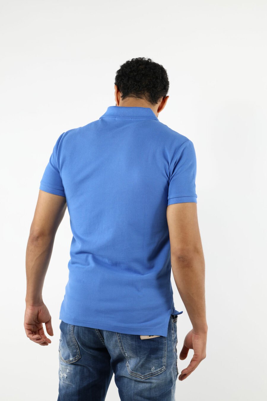 T-shirt bleu et rose avec mini-logo "polo" - 111232