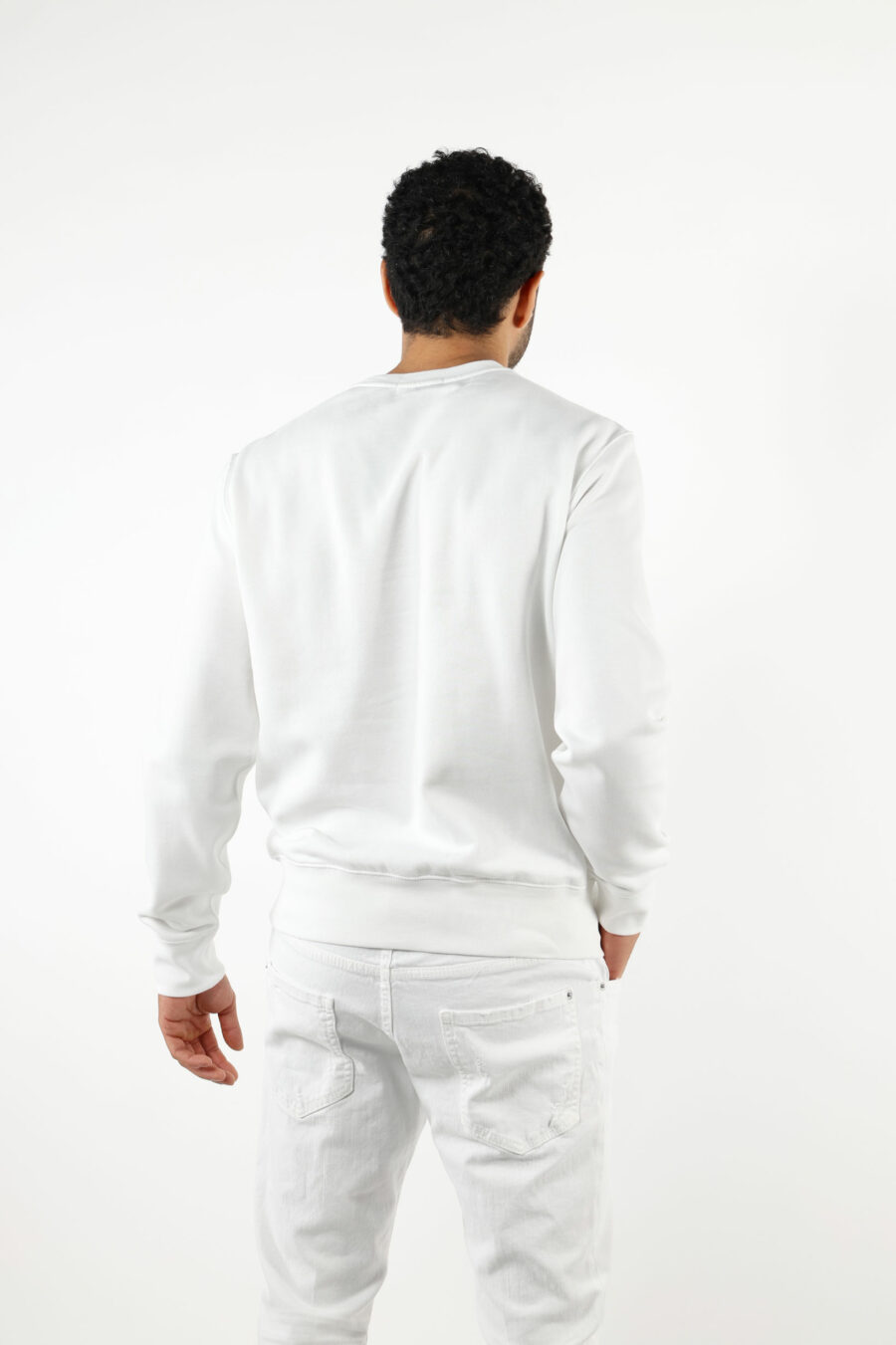 White sweatshirt with maxilogo "polo bear" - 111253