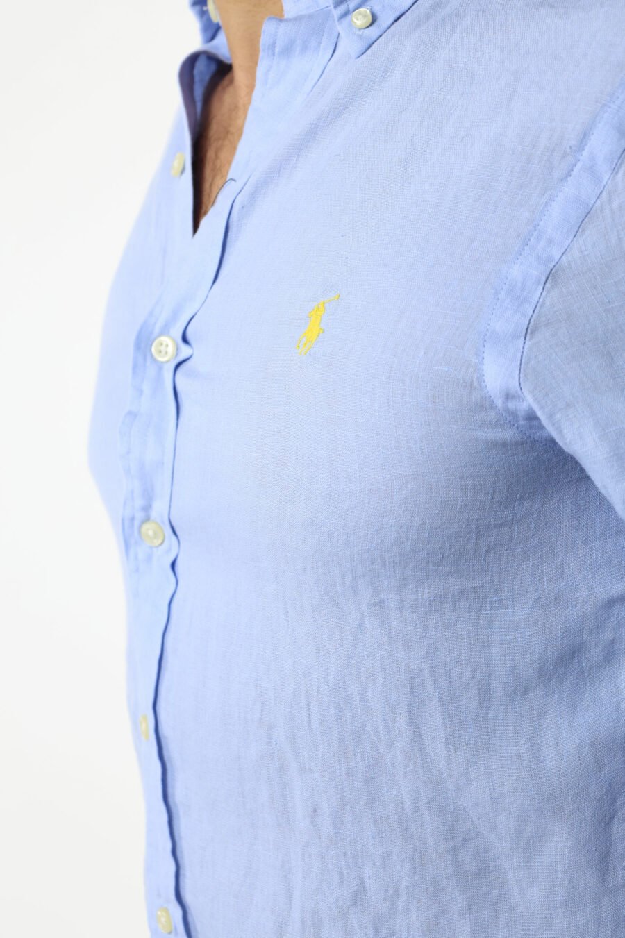 Chemise bleue avec mini-logo "polo" - 111261