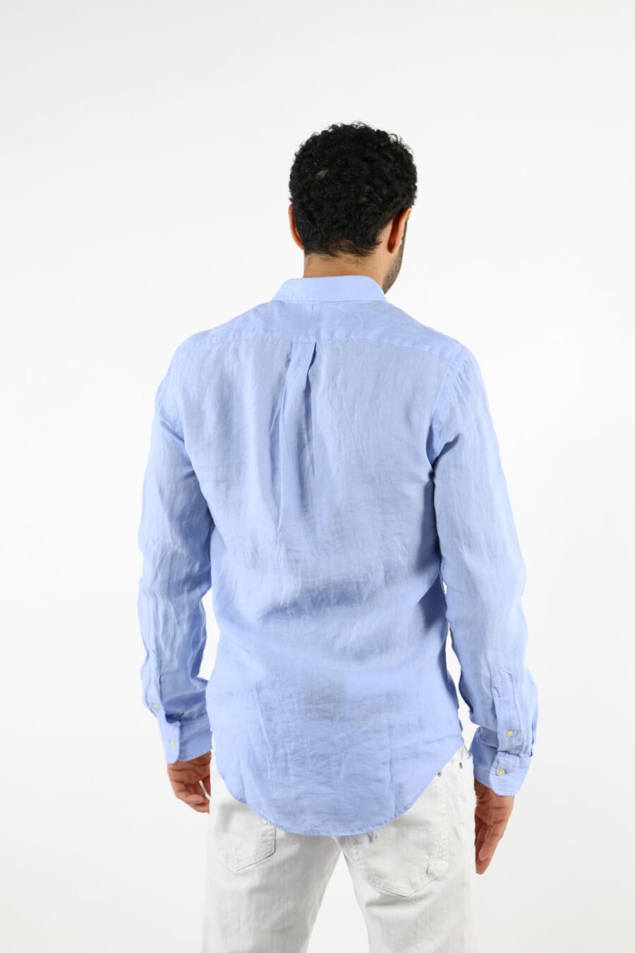 Camisa azul con minilogo "polo" - 111262