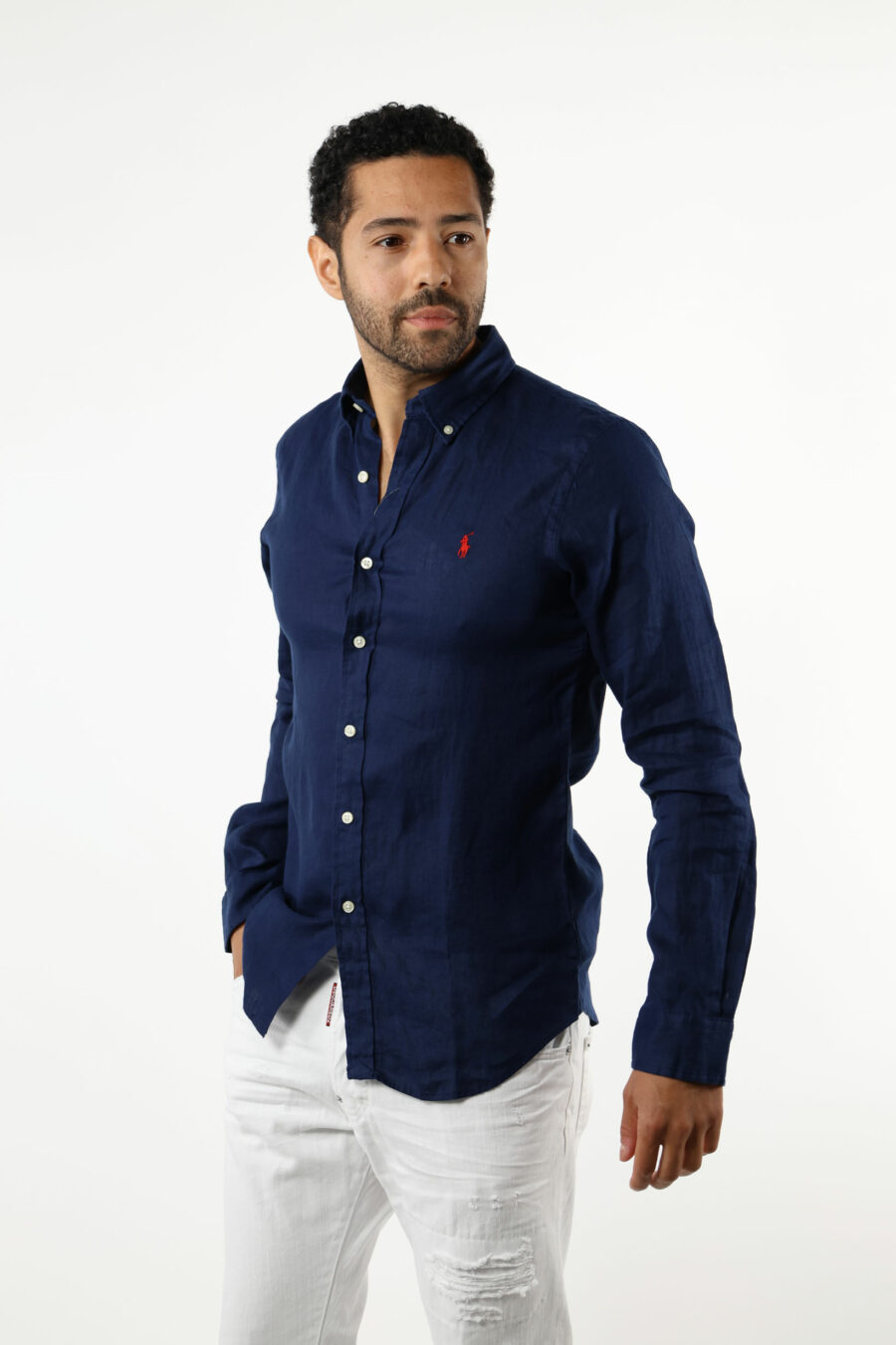 Dark blue shirt with mini-logo "polo" - 111273
