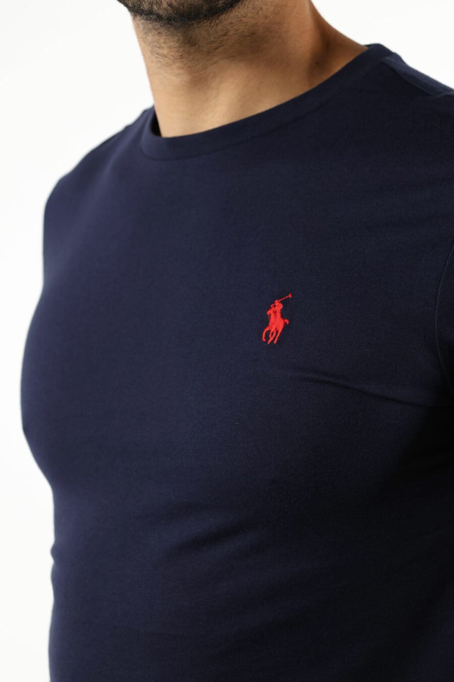 Dunkelblaues T-Shirt mit Mini-Logo "Polo" - 111278