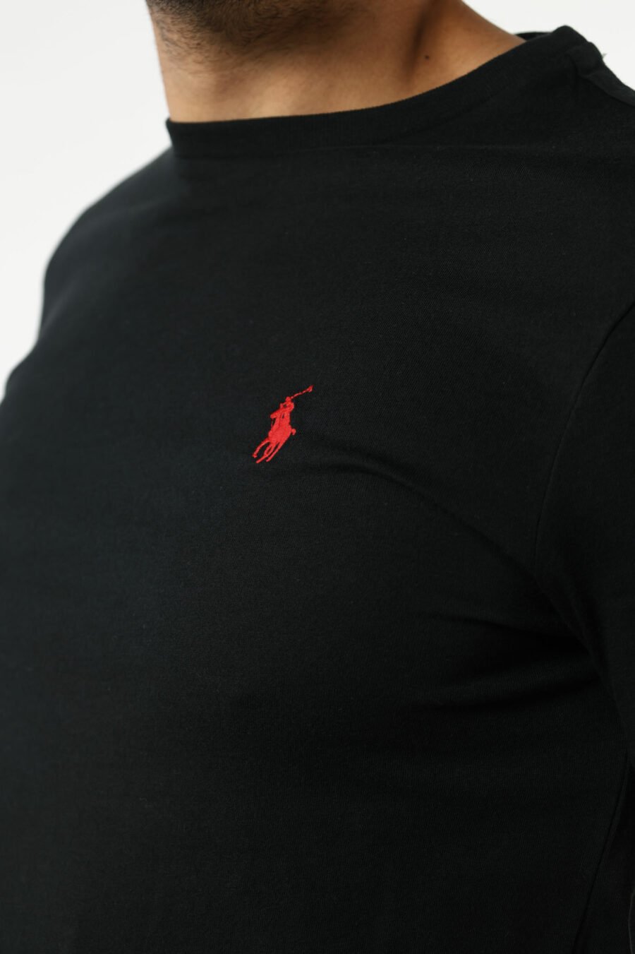 Camiseta negra con minilogo "polo" - 111283