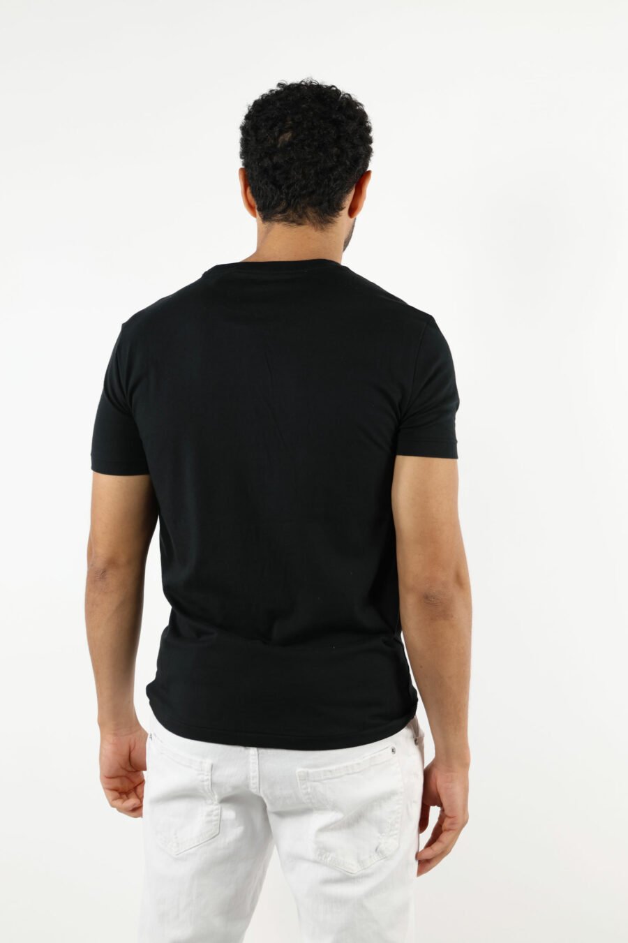 Camiseta negra con minilogo "polo" - 111284