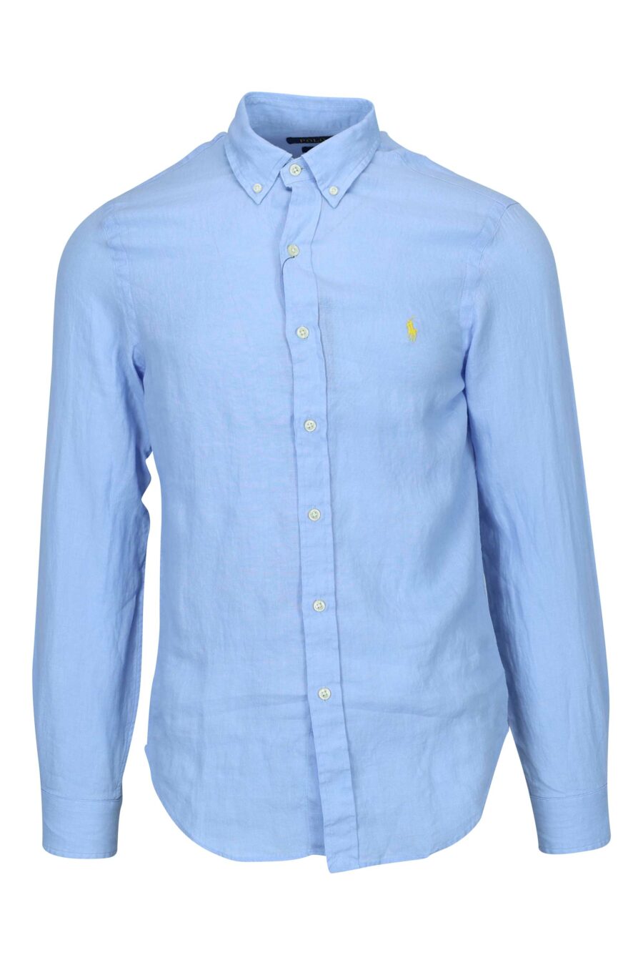 Chemise bleue avec mini-logo "polo" - 3616535910850