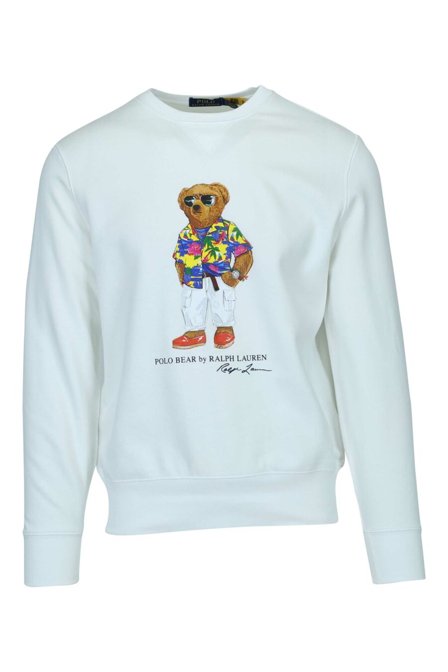 White sweatshirt with "polo bear" maxilogo - 3616536084239