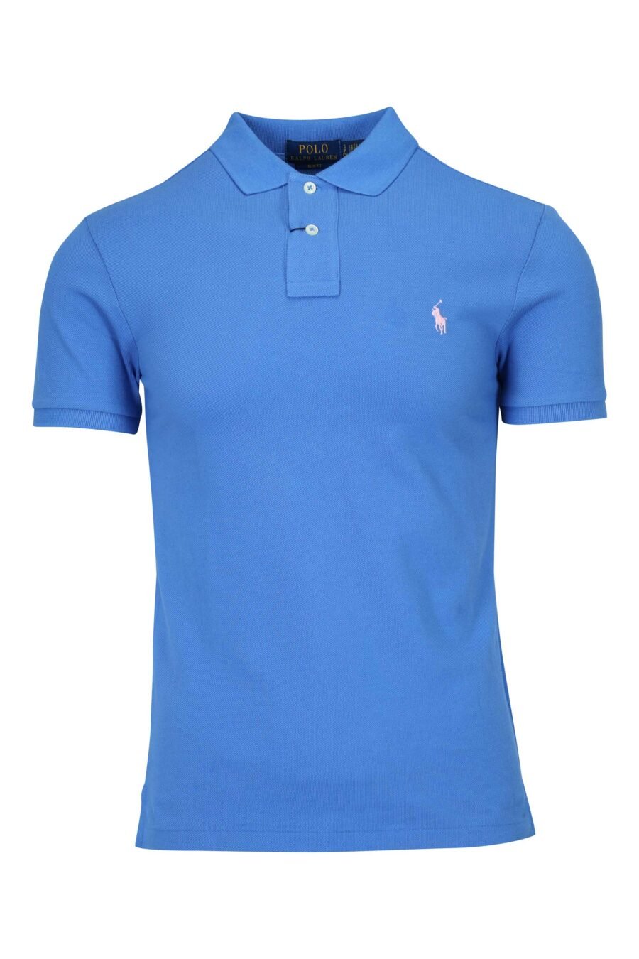 Camiseta azul y rosa con minilogo "polo" - 3616536089159
