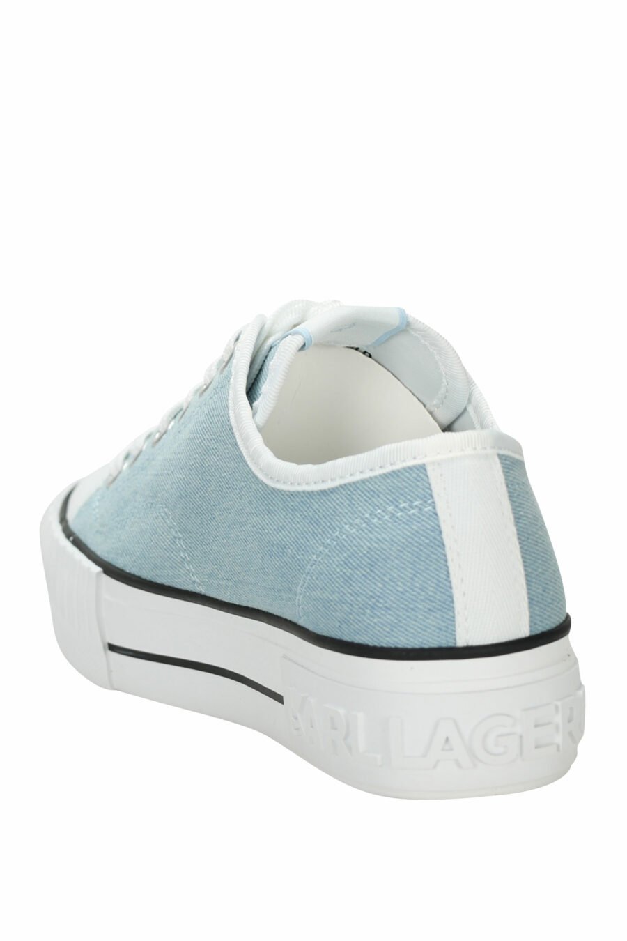 Zapatillas azul claro estilo "converse" con minilogo de goma "karl" - 5059529384691 3